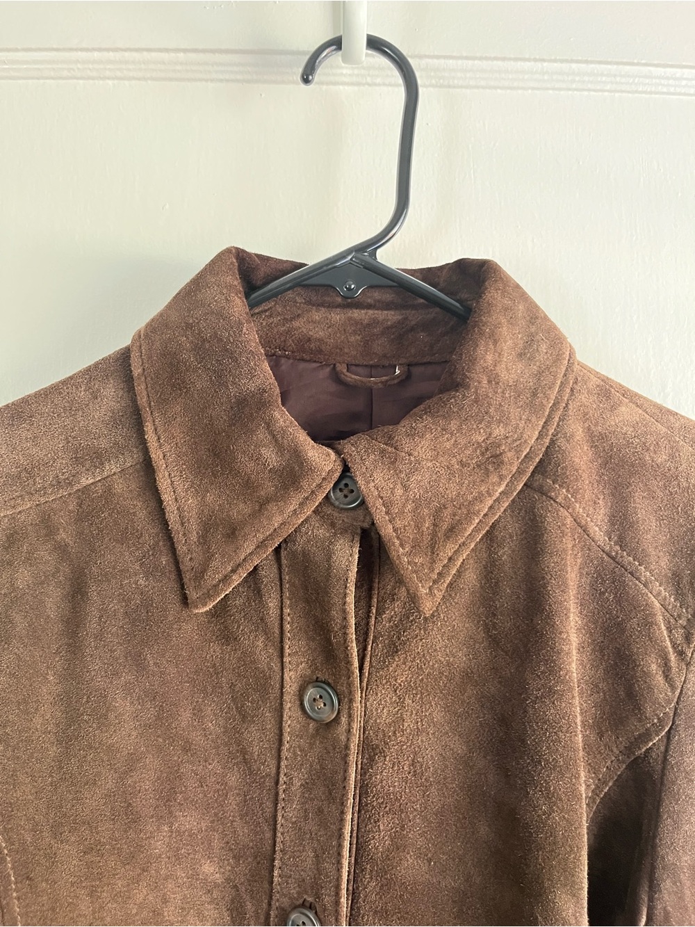 Valerie Stevens Brown Suede Shirt Jacket - Picture 3 of 6
